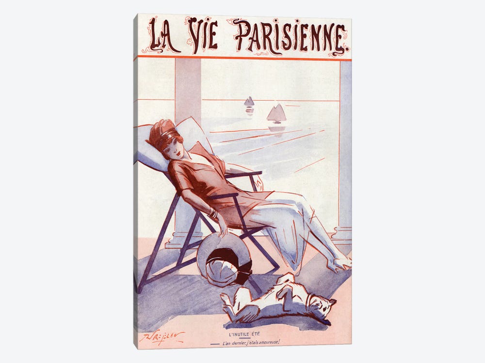 1920 La Vie Parisienne Magazine Cover by Rene Prejelan 1-piece Canvas Artwork