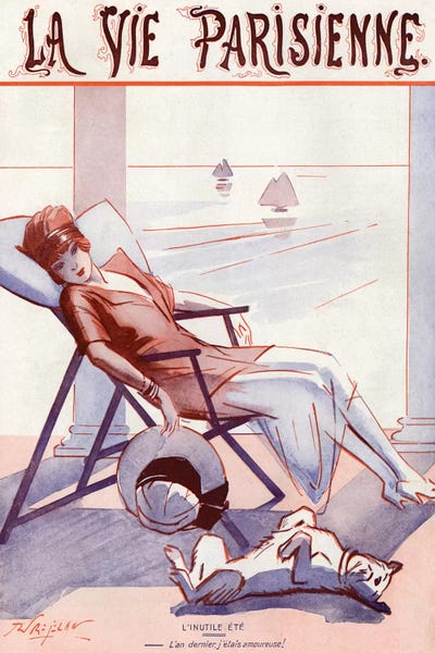 Magazines: 1920 La Vie Parisienne Magazine Cover by Rene Prejelan