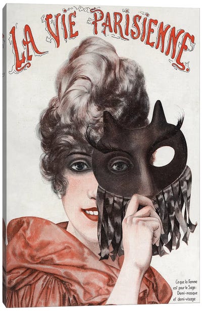 1920 La Vie Parisienne Magazine Cover Canvas Art Print - The Advertising Archives
