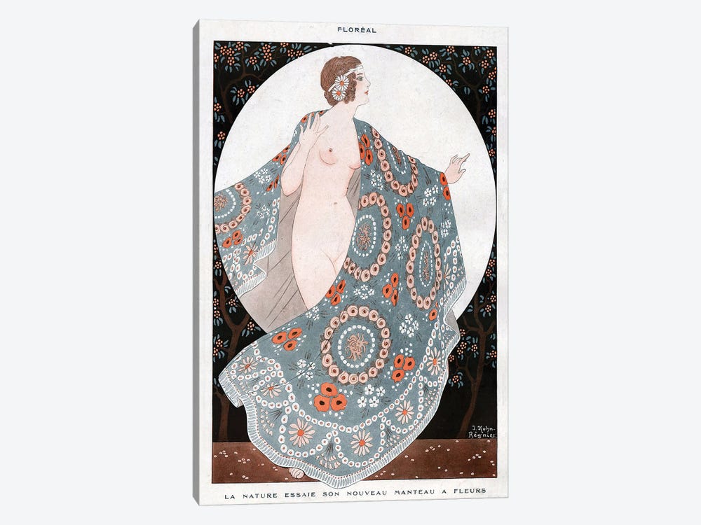 1920 La Vie Parisienne Magazine Plate by Joseph Kuhn-Regnier 1-piece Canvas Artwork