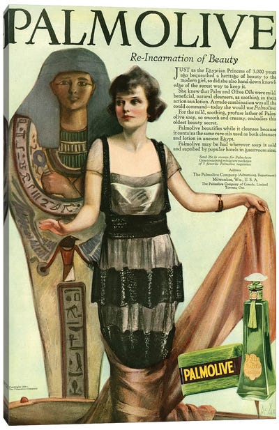 1920 Palmolive Shampoo Magazine Advert Canvas Art Print