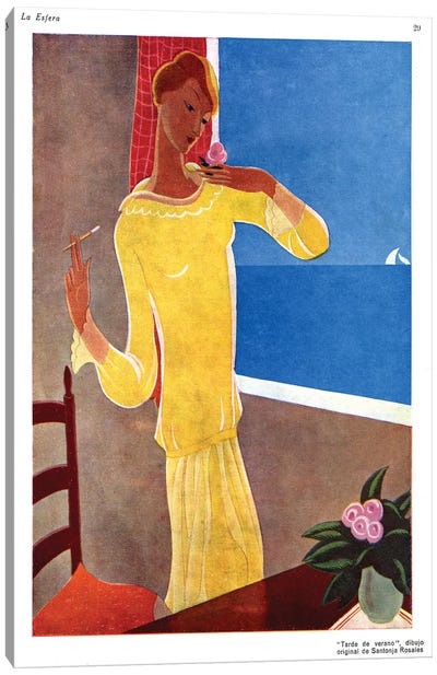 1920s La Esfera Magazine Plate Canvas Art Print