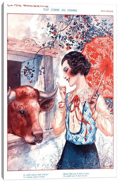 1920s La Vie Parisienne Magazine Cover Canvas Art Print - The Advertising Archives