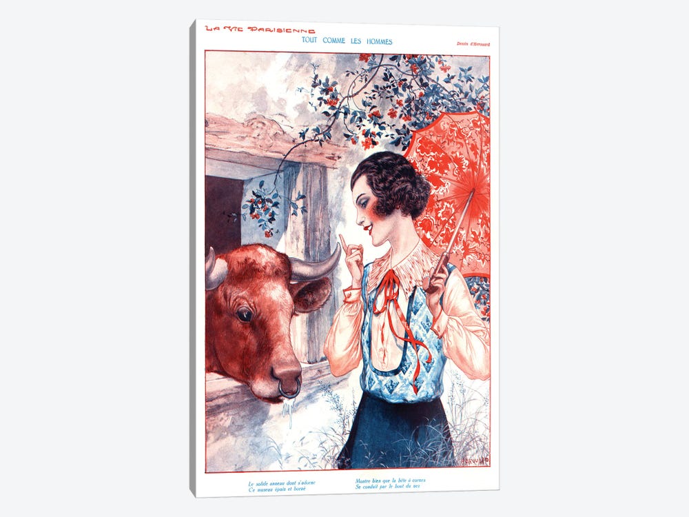 1920s La Vie Parisienne Magazine Cover by The Advertising Archives 1-piece Canvas Wall Art