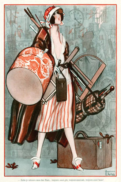 1920s La Vie Parisienne Magazine Plate