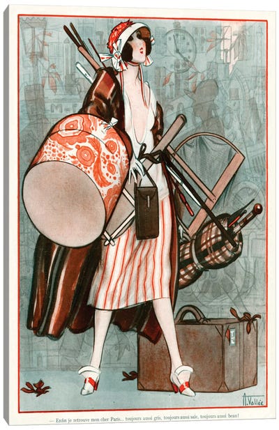 1920s La Vie Parisienne Magazine Plate Canvas Art Print
