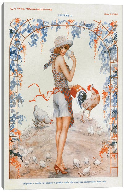 1920s La Vie Parisienne Magazine Plate Canvas Art Print - Historical Fashion Art