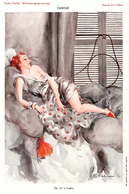 1920s La Vie Parisienne Magazine Plate by Fabien Fabiano wall art