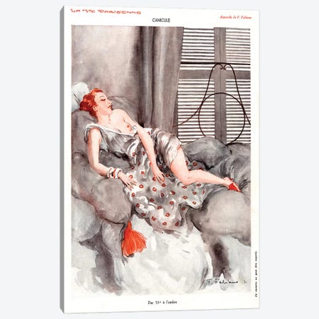 1920s La Vie Parisienne Magazine Plate Canvas Print #TAA32} by Fabien Fabiano Canvas Wall Art