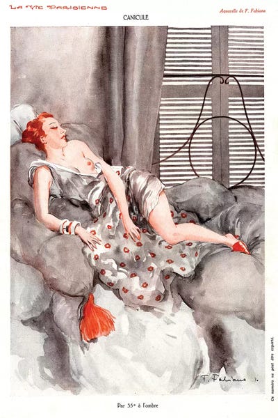 The Advertising Archives: 1920s La Vie Parisienne Magazine Plate by Fabien Fabiano