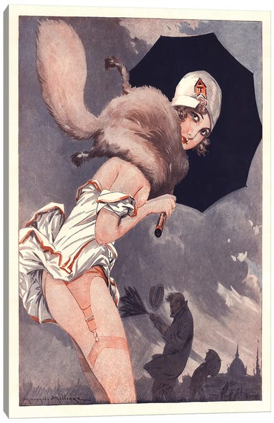 1920s Le Sourire Magazine Cover Canvas Art Print - Historical Fashion Art