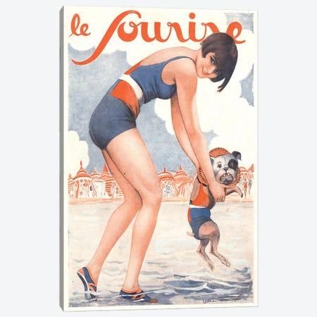 1920s Le Sourire Magazine Cover Canvas Print #TAA333} by The Advertising Archives Canvas Print