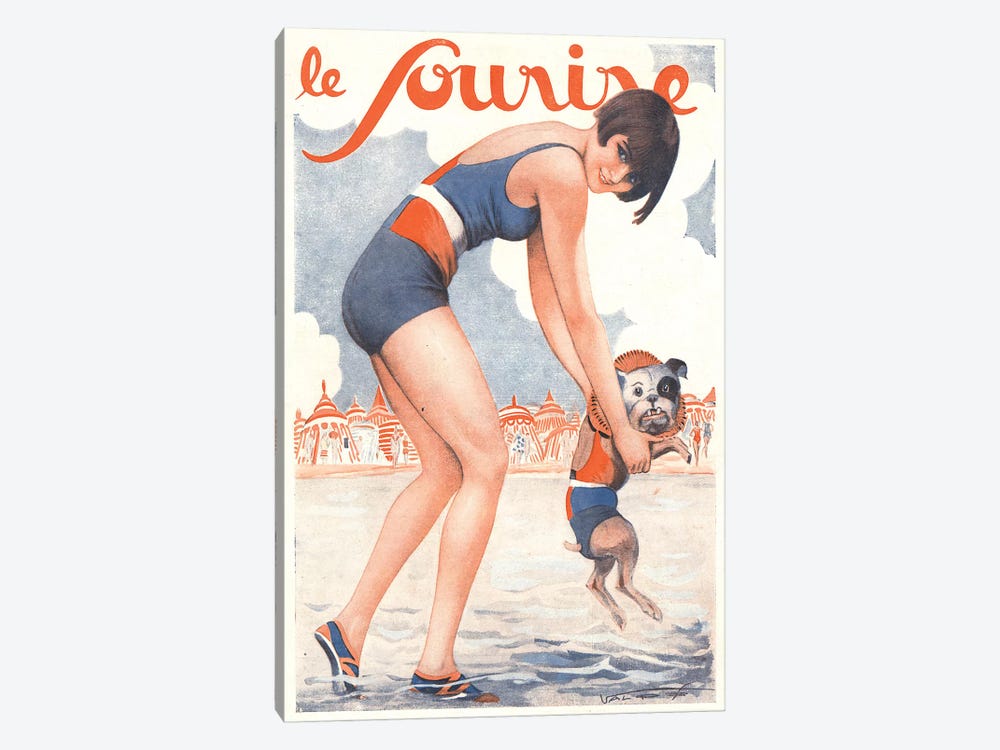 1920s Le Sourire Magazine Cover by The Advertising Archives 1-piece Canvas Art Print