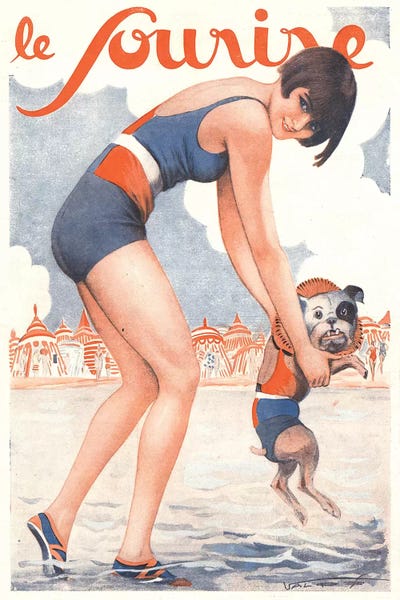 Magazines: 1920s Le Sourire V Cover by The Advertising Archives