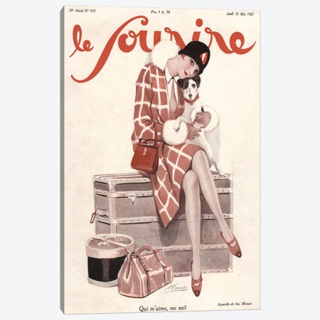1920s Le Sourire Magazine Cover Canvas Print #TAA334} by The Advertising Archives Canvas Wall Art