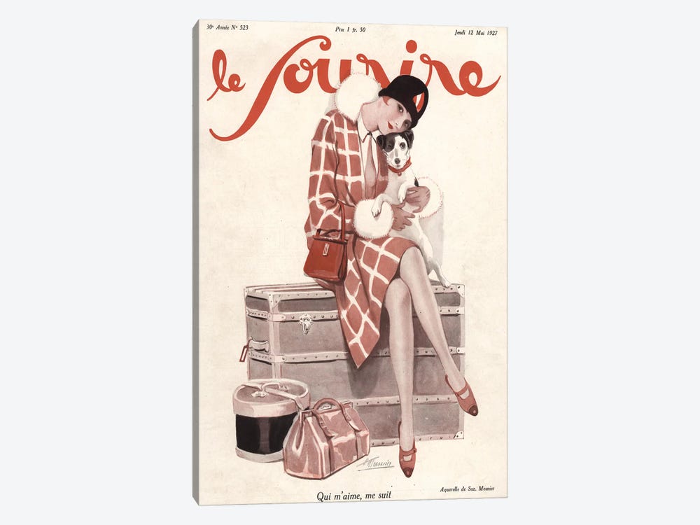 1920s Le Sourire Magazine Cover by The Advertising Archives 1-piece Canvas Wall Art