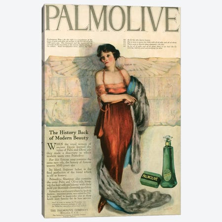 1920s Palmolive Shampoo Magazine Advert Canvas Print #TAA335} by The Advertising Archives Canvas Wall Art