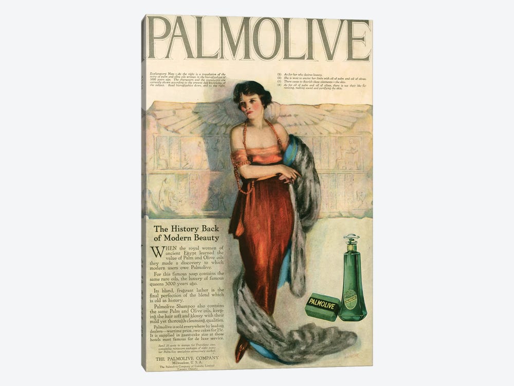 1920s Palmolive Shampoo Magazine Advert by The Advertising Archives 1-piece Canvas Print