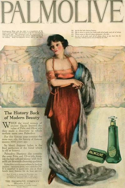 Magazines: 1920s Palmolive Shampoo Magazine Advert by The Advertising Archives