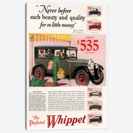 1920s Willys-Knight Magazine Advert Canvas Print #TAA337} by The Advertising Archives Canvas Art