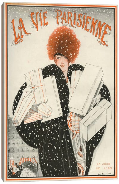 1921 La Vie Parisienne Magazine Cover Canvas Art Print - The Advertising Archives