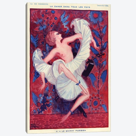 1921 La Vie Parisienne Magazine Plate Canvas Print #TAA341} by Armand Vallee Canvas Art