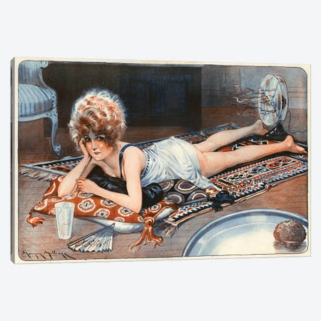 1921 La Vie Parisienne Magazine Plate Canvas Print #TAA343} by Maurice Milliere Canvas Wall Art