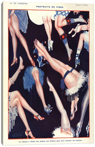 1921 La Vie Parisienne Magazine Plate Canvas Art Print - Historical Fashion Art