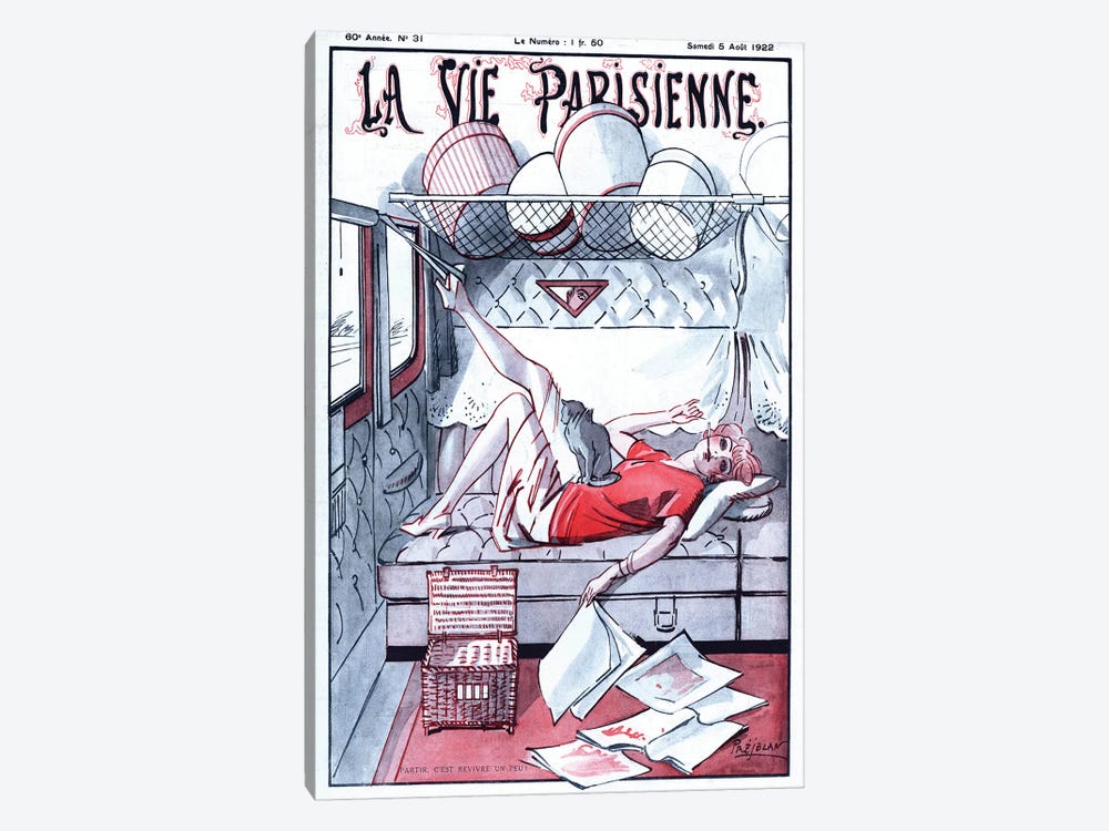 1922 La Vie Parisienne Magazine Cover by The Advertising Archives 1-piece Canvas Art