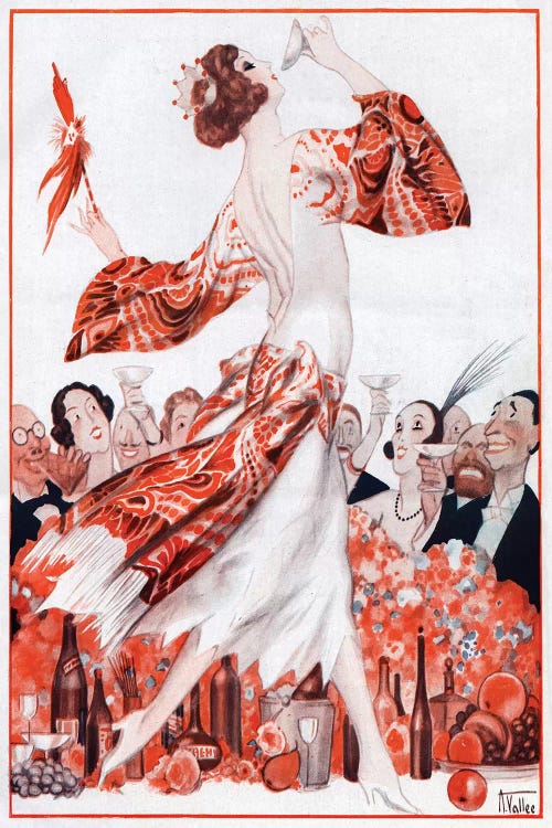 1922 La Vie Parisienne Magazine Plate