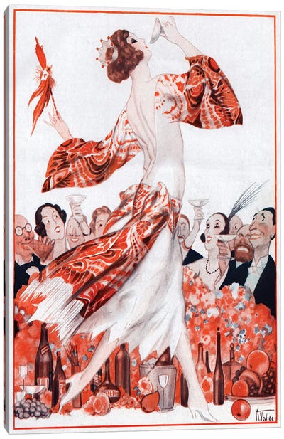 1922 La Vie Parisienne Magazine Plate Canvas Art Print