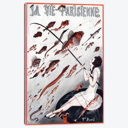 1923 La Vie Parisienne Magazine Cover Canvas Print #TAA348} by Armand Vallee Canvas Artwork