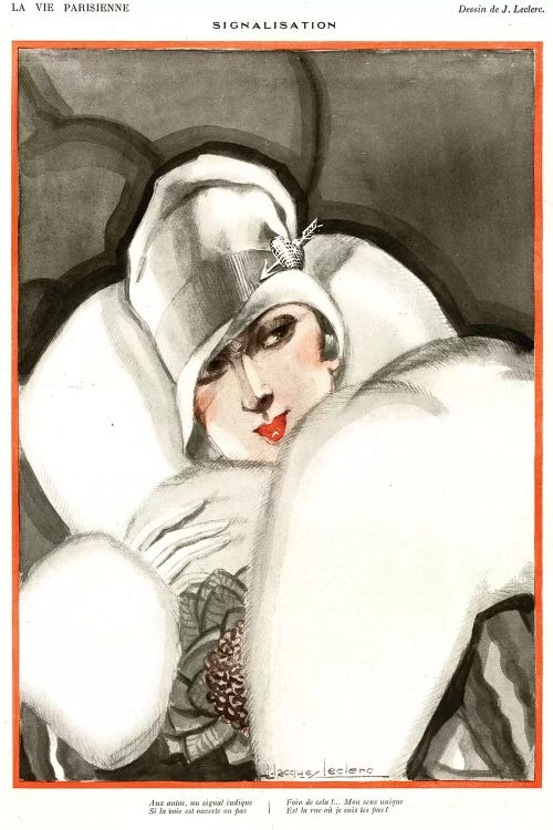 1920s La Vie Parisienne Magazine Plate by Julien Jacques Leclerc wall art