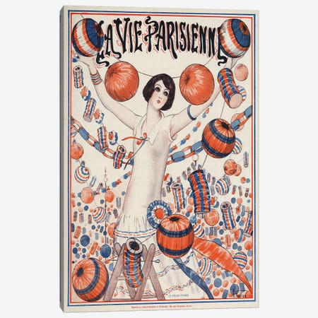 1924 La Vie Parisienne Magazine Cover Canvas Print #TAA351} by Armand Vallee Canvas Art Print