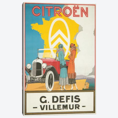 1925 Citroen Motoring Poster Canvas Print #TAA355} by The Advertising Archives Canvas Wall Art