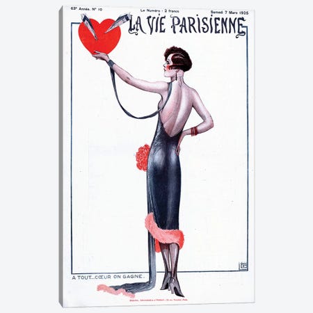 1925 La Vie Parisienne Magazine Cover Canvas Print #TAA356} by Georges Leonnec Canvas Art