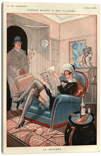 1925 La Vie Parisienne Magazine Plate Canvas Art Print - The Advertising Archives