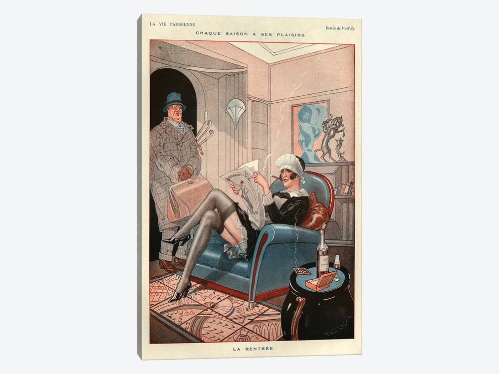 1925 La Vie Parisienne Magazine Plate by The Advertising Archives 1-piece Canvas Wall Art