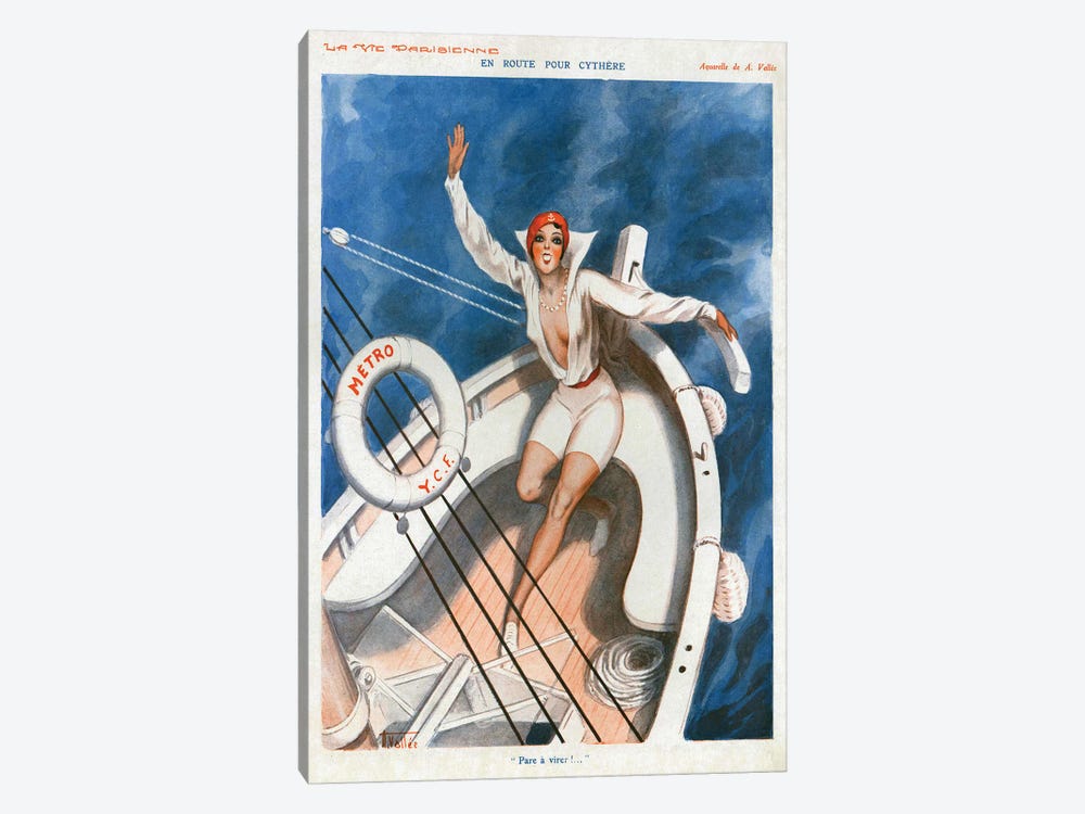 1920s La Vie Parisienne Magazine Plate by The Advertising Archives 1-piece Canvas Art Print