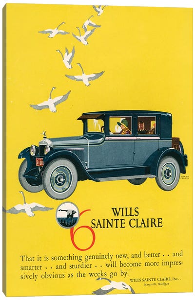 1925 Wills-SainteClaire Magazine Advert Canvas Art Print