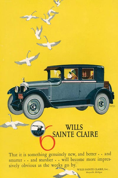 Magazines: 1925 Wills-SainteClaire Magazine Advert by The Advertising Archives