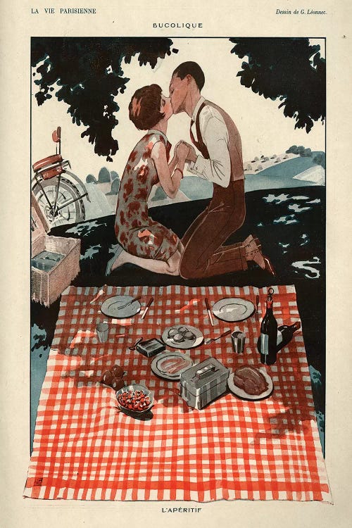 1926 La Vie Parisienne Magazine Plate by Georges Leonnec wall art