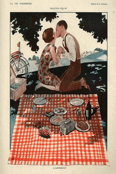 Magazines: 1926 La Vie Parisienne Magazine Plate by Georges Leonnec