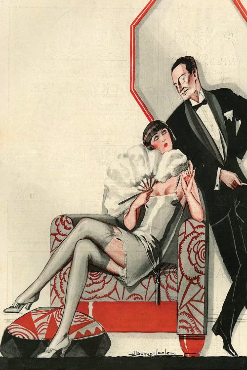1926 La Vie Parisienne Magazine Plate by Julien Jacques Leclerc wall art