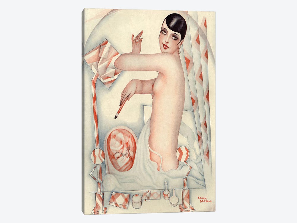 1926 La Vie Parisienne Magazine Plate by Sacha Zaliouk 1-piece Canvas Art