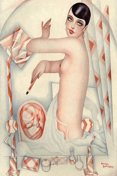 Magazines: 1926 La Vie Parisienne Magazine Plate by Sacha Zaliouk