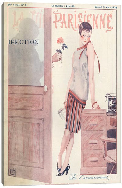 1928 La Vie Parisienne Magazine Cover Canvas Art Print - The Advertising Archives