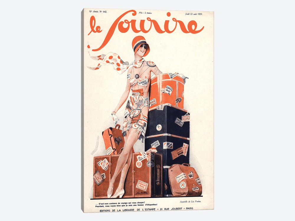 1929 Le Sourire Magazine Cover by The Advertising Archives 1-piece Canvas Artwork