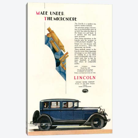 1929 Lincoln Magazine Advert Canvas Print #TAA371} by The Advertising Archives Art Print