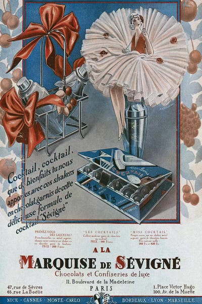 Chocolates: 1929 Marquise de Sevigne by The Advertising Archives